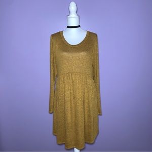 NEW Haptics Mustard Long Sleeve Knit Dress